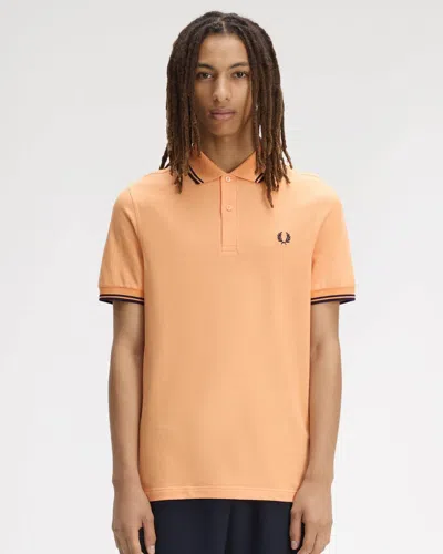Fred Perry Polo Shirt Men Color Peach In Orange