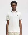 Fred Perry Mens Twin Tipped Signature Polo Shirt Nos In White