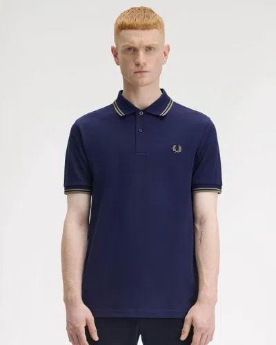 Fred Perry Mens Twin Tipped Signature Polo Shirt Pre A/w 25