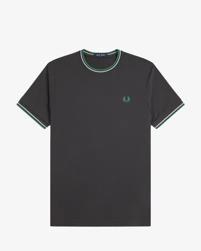Fred Perry Mens Twin Tipped T-shirt In Brown