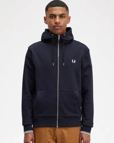 Fred Perry Mens Zip Through Hoodie Nos