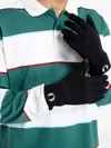 Fred Perry Merino-blend Gloves In Black