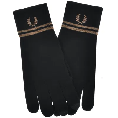 Fred Perry Merino Wool Gloves Black