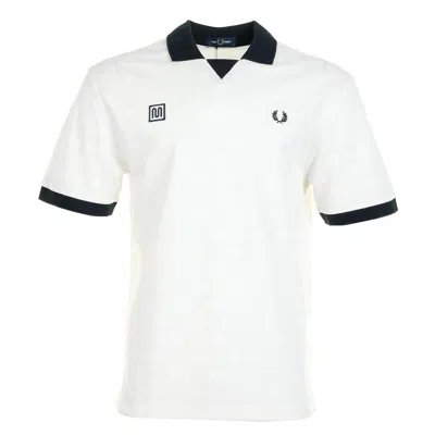 Fred Perry Meyba Printed Polo Shirt Ecru In White