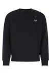 Fred Perry Midnight Blue Cotton Blend Sweatshirt In Blue