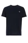 Fred Perry T-shirt Ringer In Jersey Di Cotone In Blue