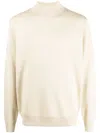 Fred Perry Mock-neck Wool-blend Jumper In Nude
