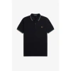 FRED PERRY NAVY AND CYBER BLUE M3600 POLO SHIRT