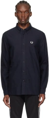 FRED PERRY NAVY BUTTON SHIRT