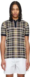 Fred Perry Navy Madras Polo In 608