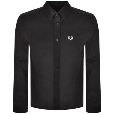 Fred Perry Needle Corduroy Shirt Anchor Grey In Black