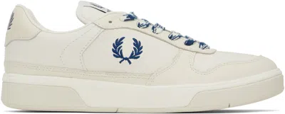 Fred Perry Off-white & Navy B300 Sneakers In 560