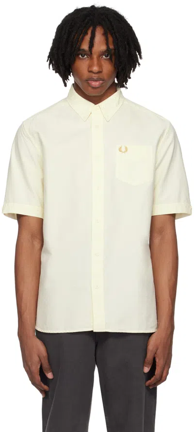 Fred Perry Off-white Embroidered Shirt In 560
