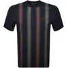 Fred Perry Ombre Stripe T Shirt Navy In Navy