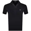 Fred Perry Open Collar T Shirt Navy