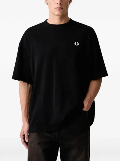 Fred Perry Oversized T-shirt In Black
