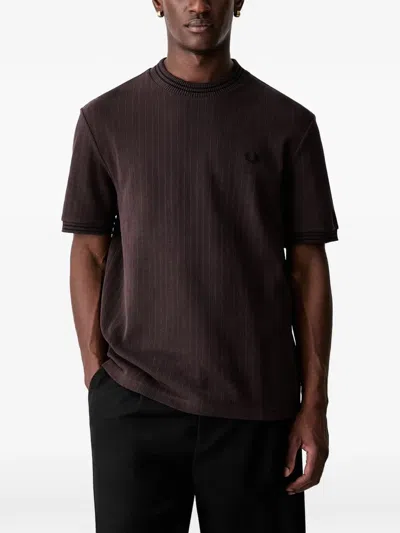 Fred Perry Oversized T-shirt In Brown