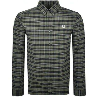 Fred Perry Oxford Long Sleeve Shirt Green