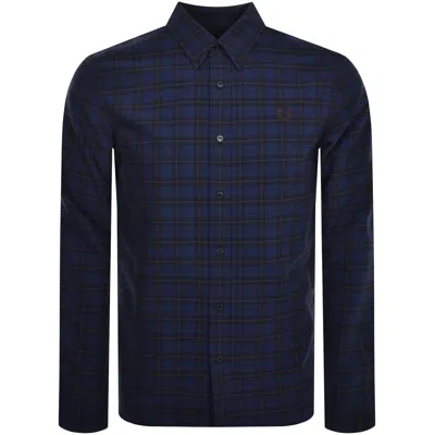 Fred Perry Oxford Long Sleeve Shirt Navy
