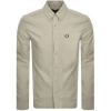 FRED PERRY FRED PERRY OXFORD LONG SLEEVED SHIRT GREY