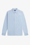 Fred Perry Cotton Oxford Shirt In Grey