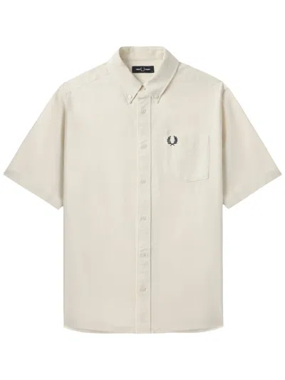 Fred Perry Oxford Shirt In Neutrals