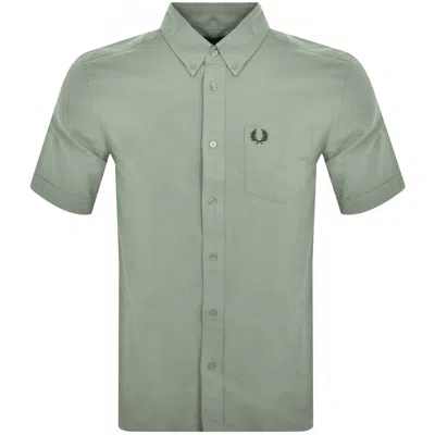 Fred Perry Oxford Short Sleeve Shirt Green