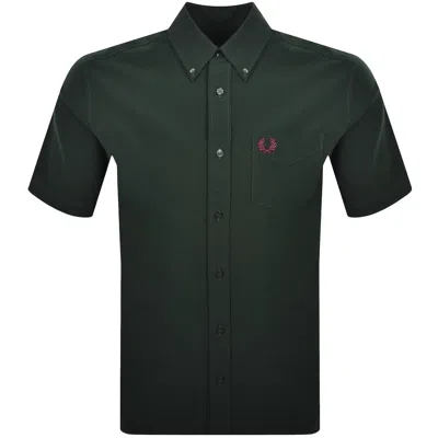 Fred Perry Oxford Short Sleeve Shirt Green
