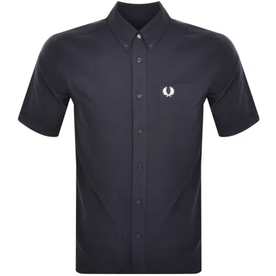 Fred Perry Oxford Short Sleeve Shirt Navy