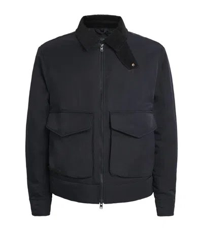 Fred Perry Padded Caban Jacket In Navy