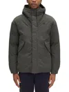 Fred Perry Padded Jacket With Hood And Drawstrings In Green
