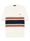 Fred Perry Panelled Knitted Polo Shirt