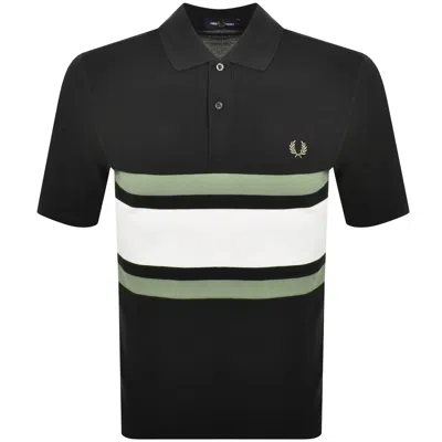 Fred Perry Panelled Polo T Shirt Green