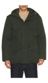 Fred Perry Patch Pocket Puffer Jacket In Green