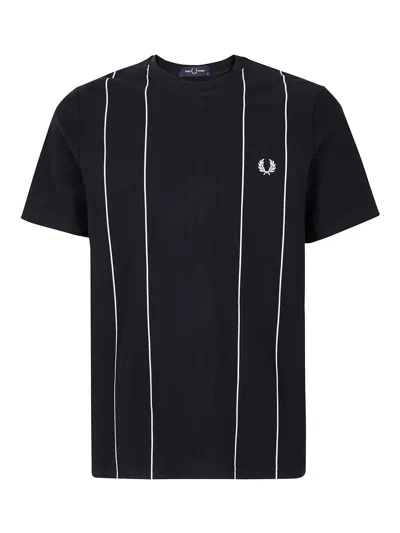 Fred Perry Pinstripe T-shirt In Blue