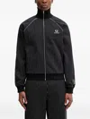 Fred Perry Pinstripe-pattern Track Jacket In Black