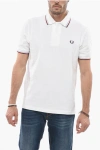 FRED PERRY PIQUE' COTTON POLO SHIRT WITH CONTRASTING DETAILS