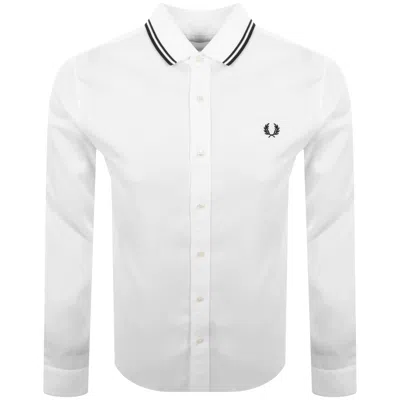 Fred Perry Pique Polo Collar Shirt White