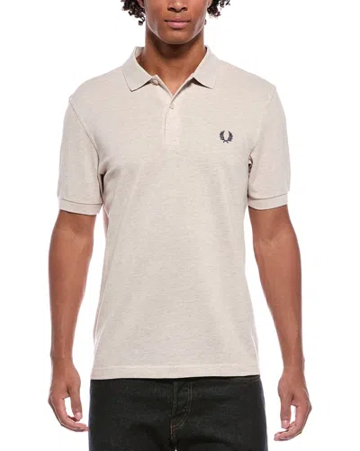 Fred Perry Pique Polo Shirt In Neutral