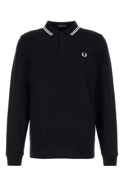 Fred Perry Piqué Polo Shirt In Blue