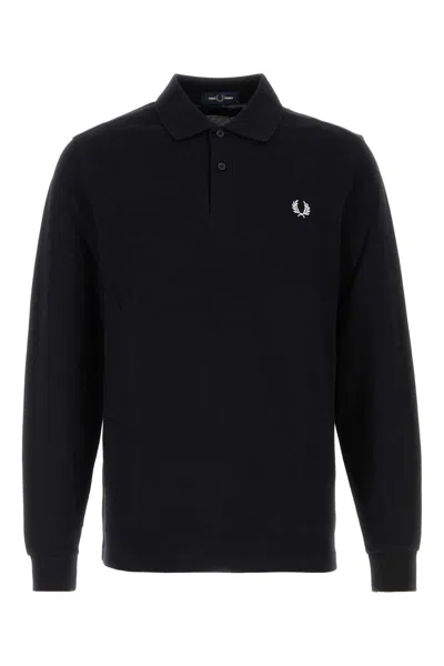 Fred Perry Piqué Polo Shirt For Men In Black
