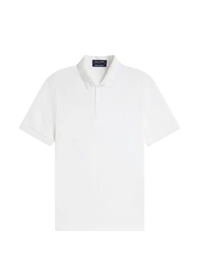Fred Perry Cotton Polo Shirt In White