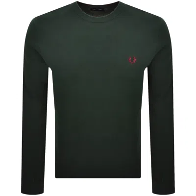 Fred Perry Pique Stitch Jumper Green