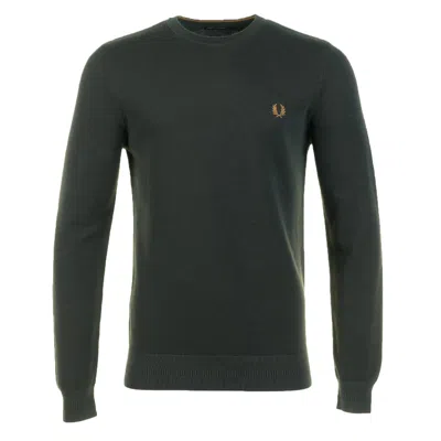 Fred Perry Pique Stitch Jumper Night Green