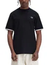 Fred Perry Pique T-shirt In Black