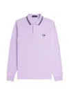 Fred Perry Piquet Cotton Polo Shirt With Logo In Purple