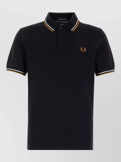 Fred Perry Piquet Polo Shirt Short Sleeves Collar In Multi