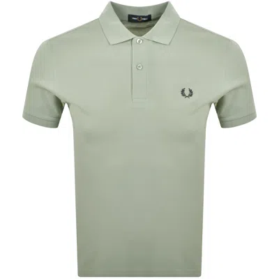 Fred Perry Plain Polo T Shirt Bayleaf Green