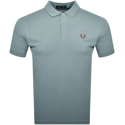 Fred Perry Plain Polo T Shirt Blue