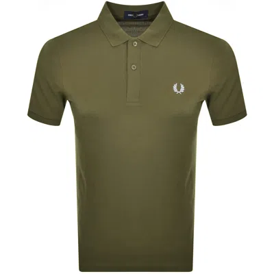 Fred Perry Plain Polo T Shirt Green